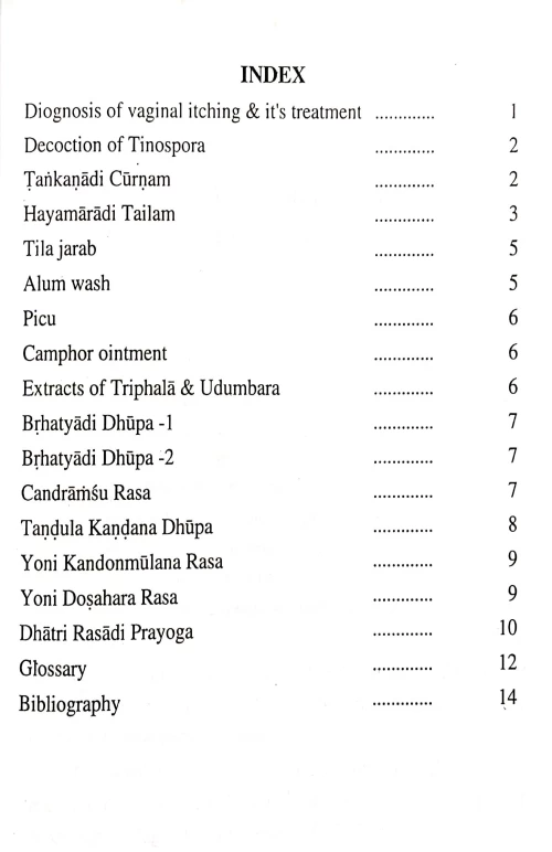 Vaginal Anti-itching Drugs in Ayurveda